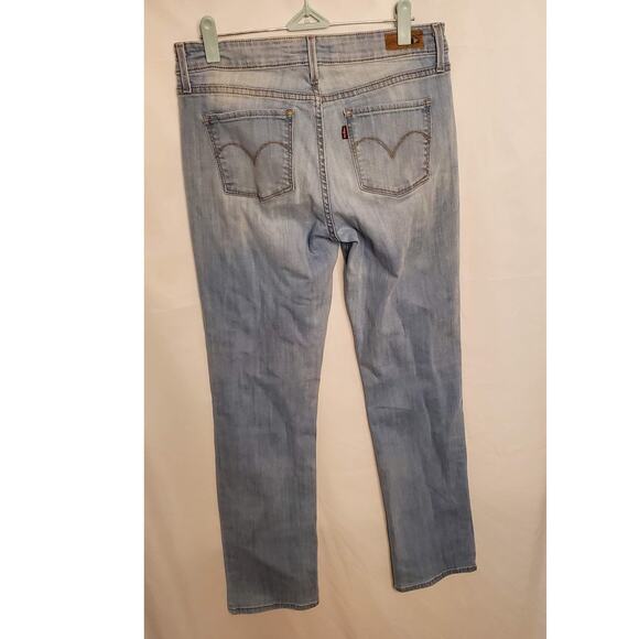 Levi's Slight Curve Classic Rise Straight Light Blue Denim Jeans Size 6 / 28 - Picture 3 of 10